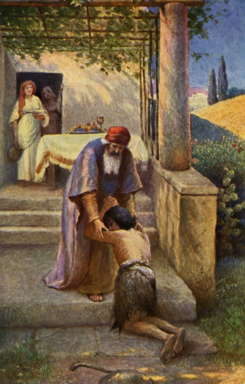 The Prodigal Son, New Testament scene by Max Hirmer