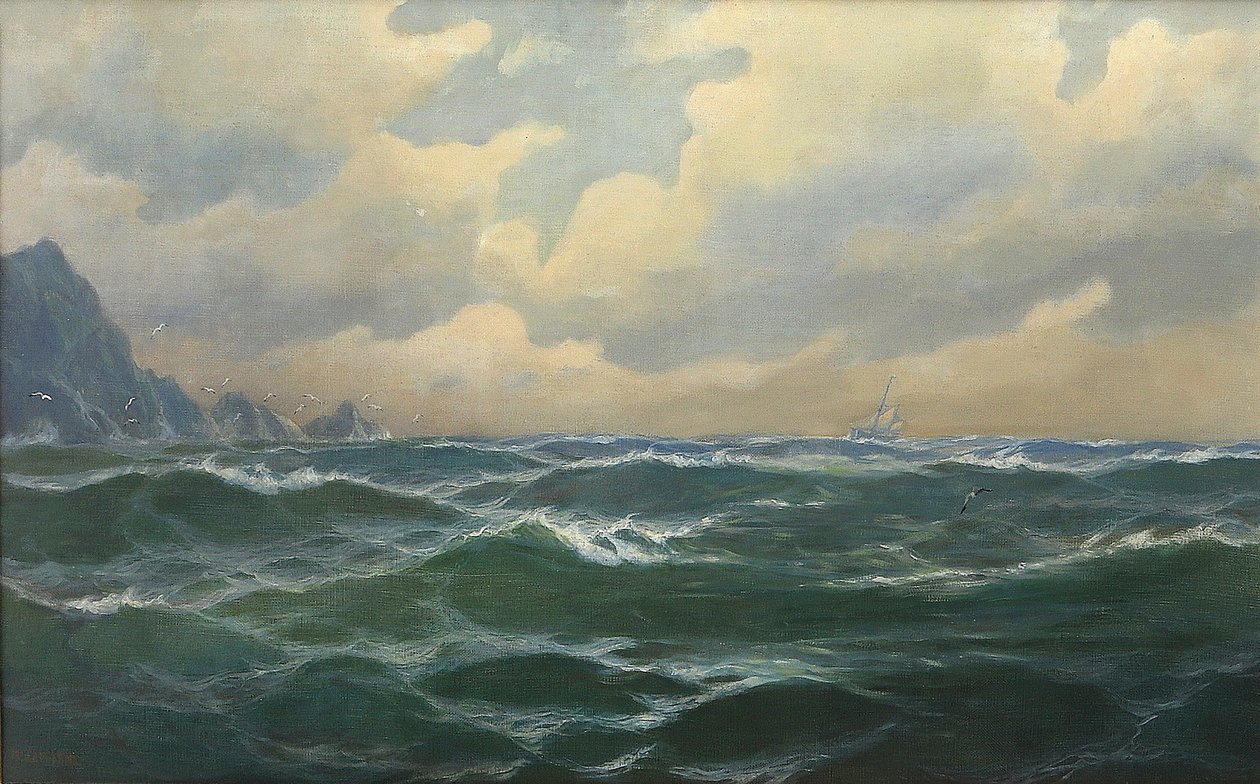 Restless Sea Near the Coast by Max Jensen
