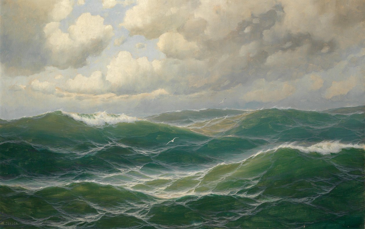 Seagulls over the Waves by Max Jensen