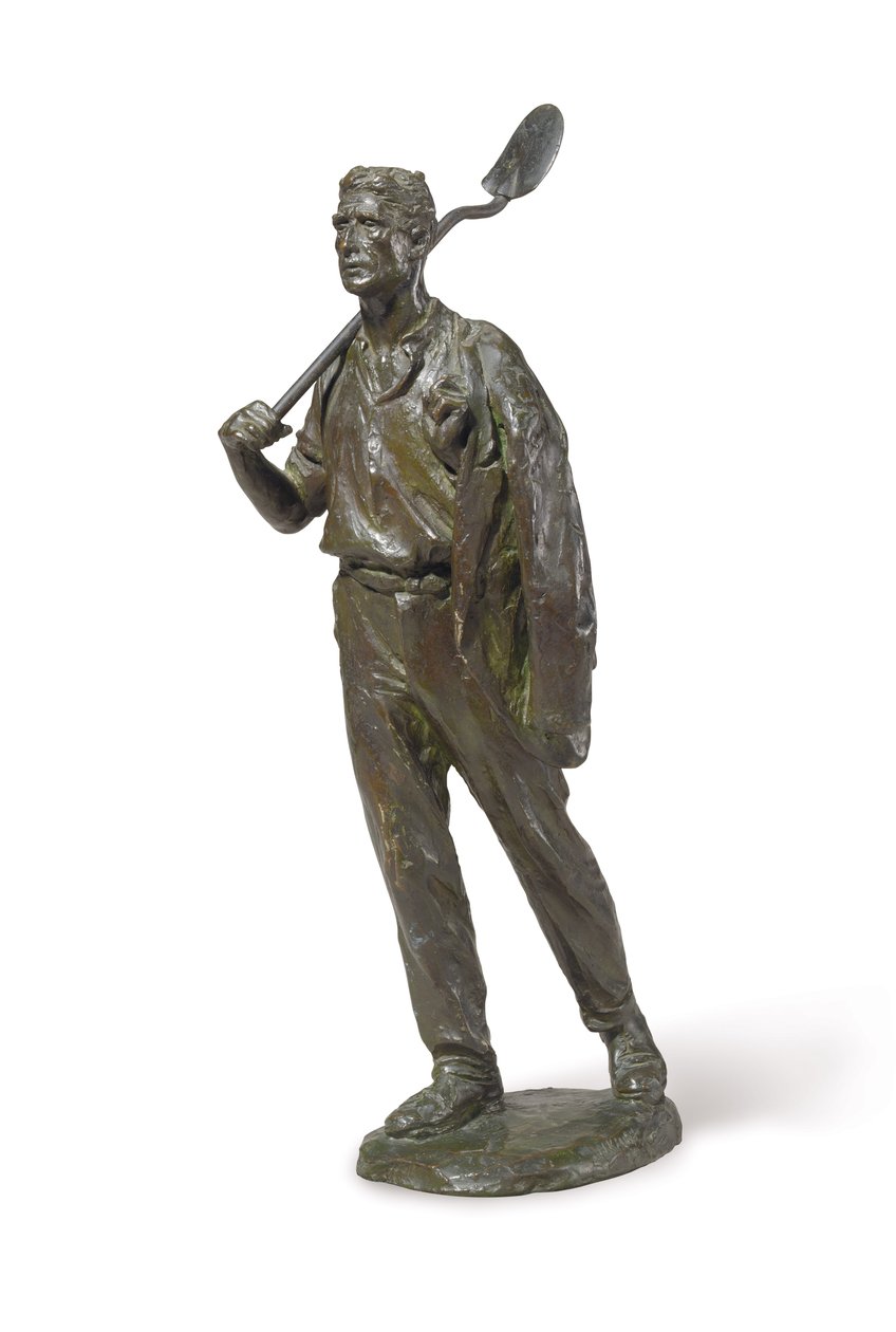 Laborer with Shovel and Coat by Max Kalish