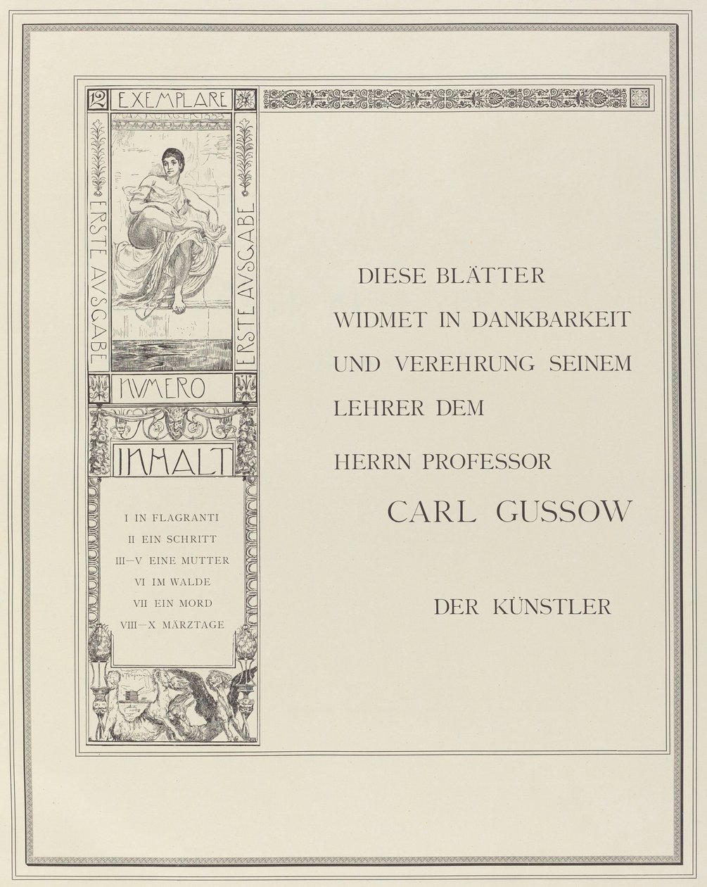 Dedication by Max Klinger