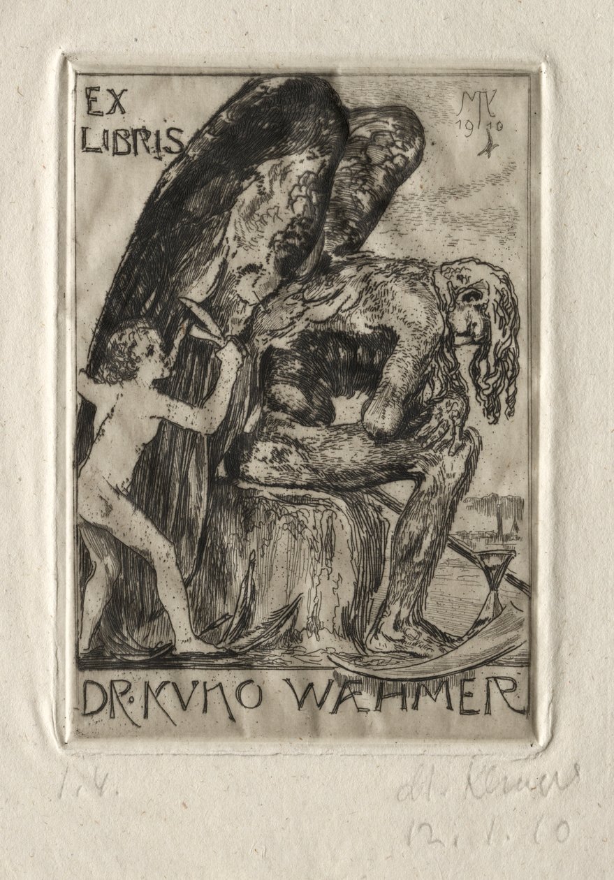 Ex Libris Dr. Kuno Waehmer, 1910 by Max Klinger