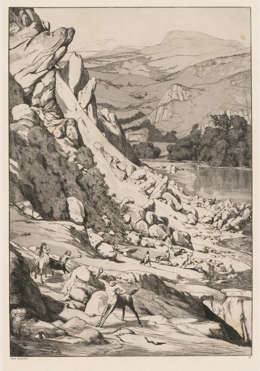 Landslide Opus IV, 6 by Max Klinger