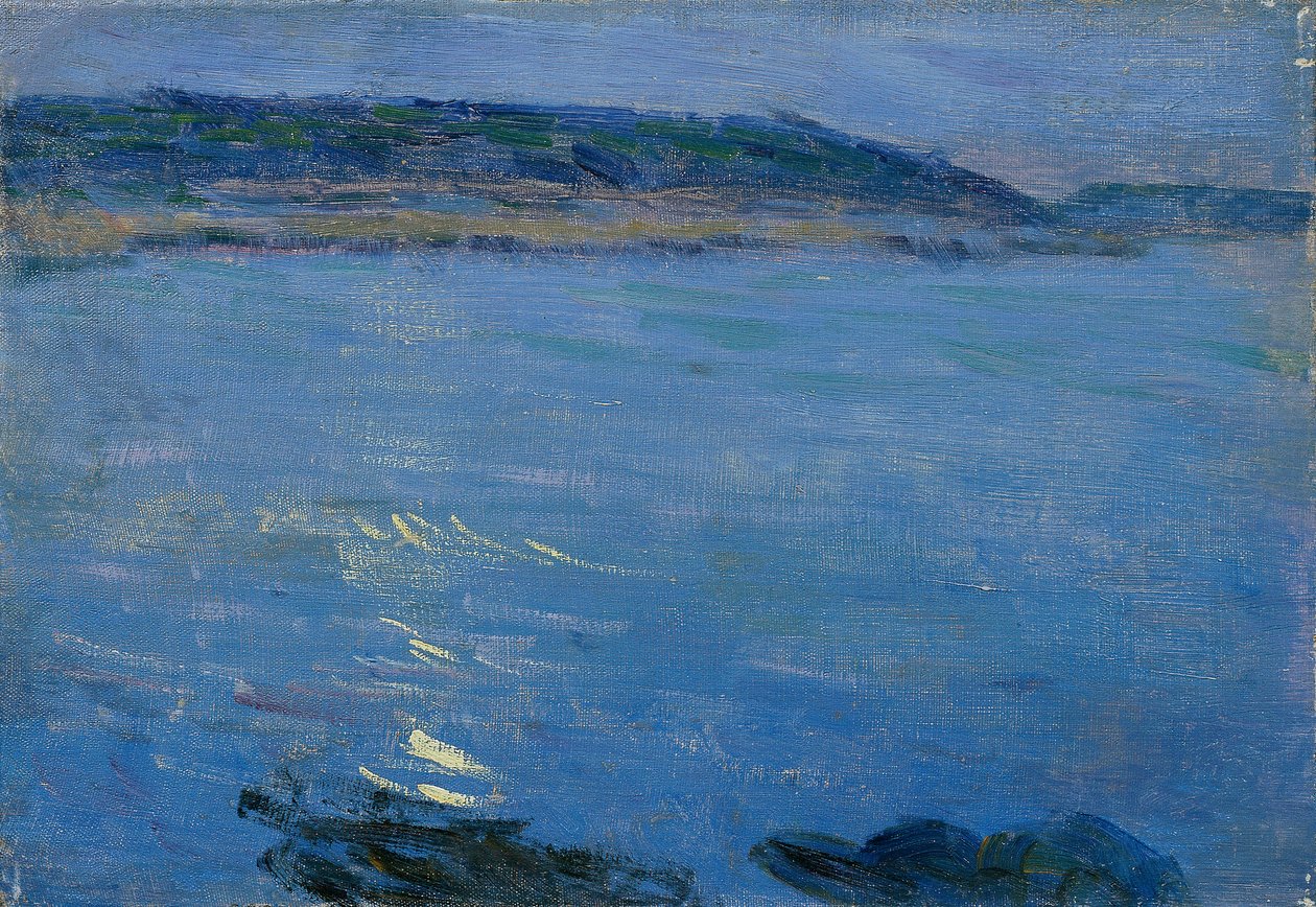 Blue Seascape in Moonlight by Max Kurzweil