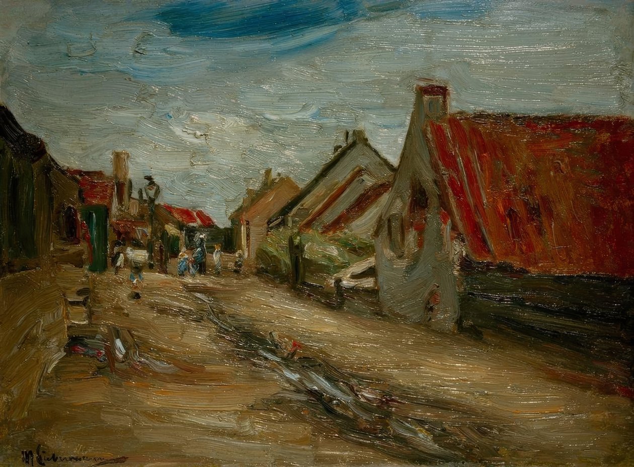 Village Street in Holland by Max Liebermann
