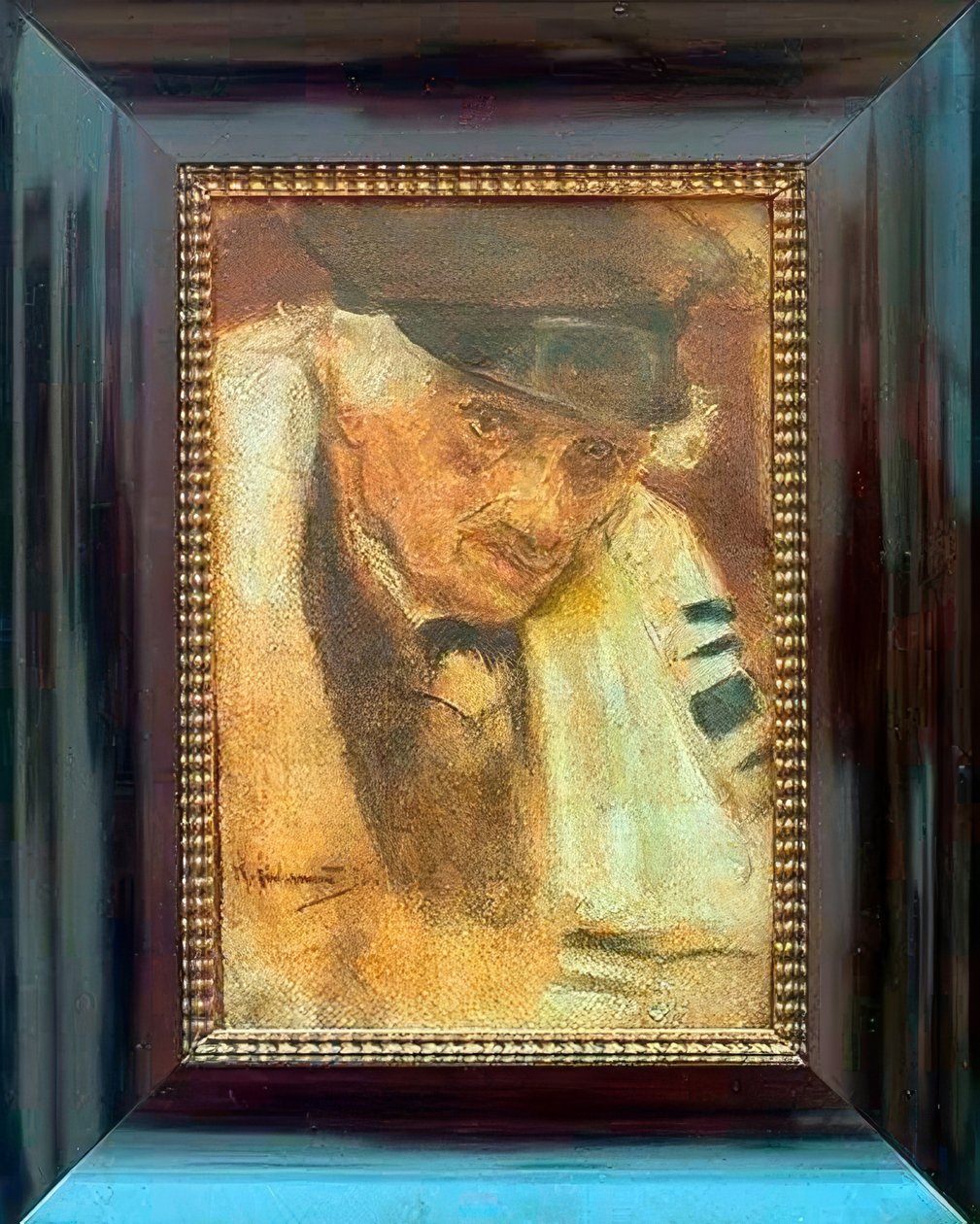 Jew in Prayer Shawl by Max Liebermann