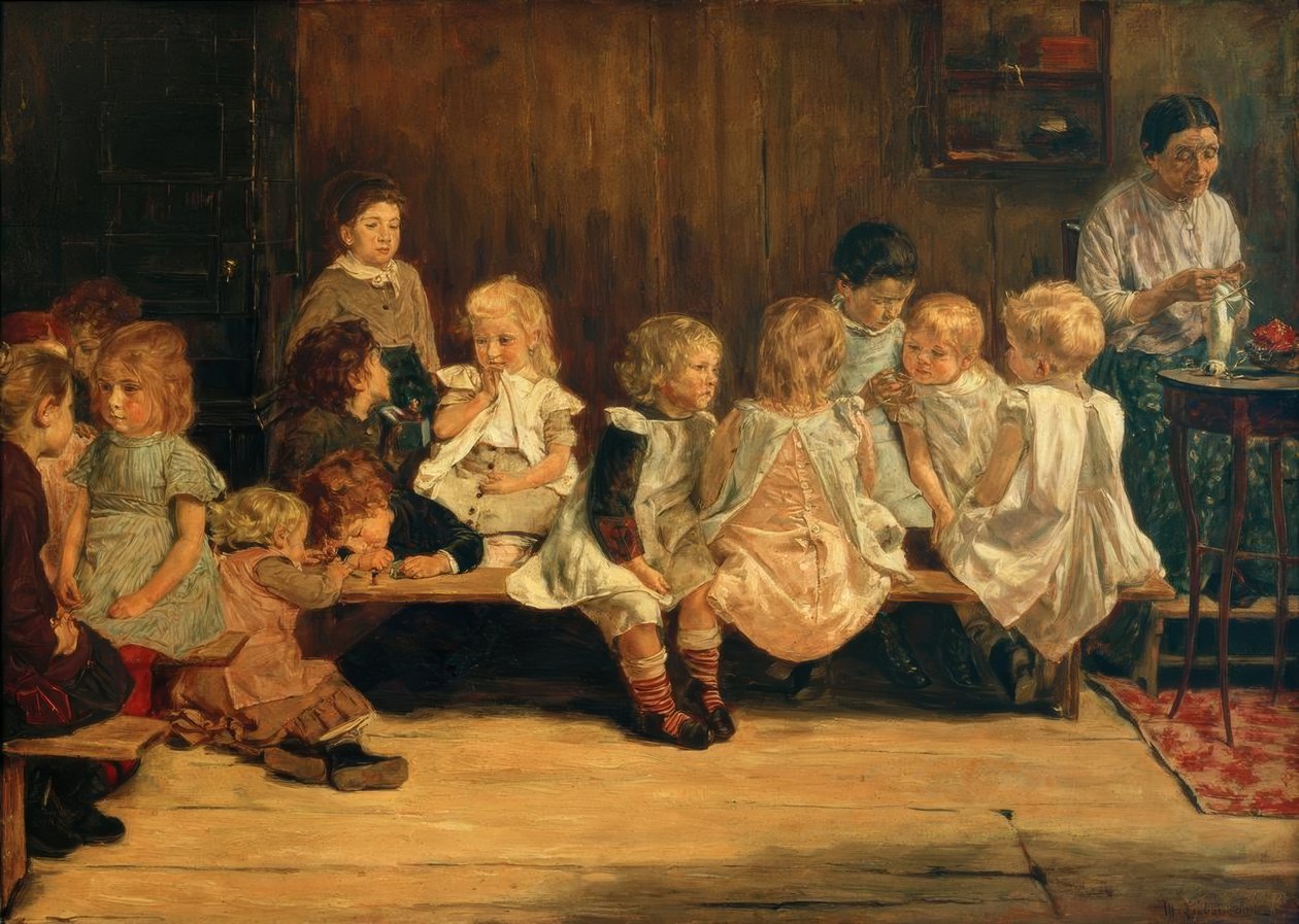 Kindergarten in Amsterdam by Max Liebermann