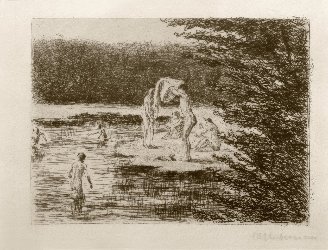 Bathing Boys by Max Liebermann