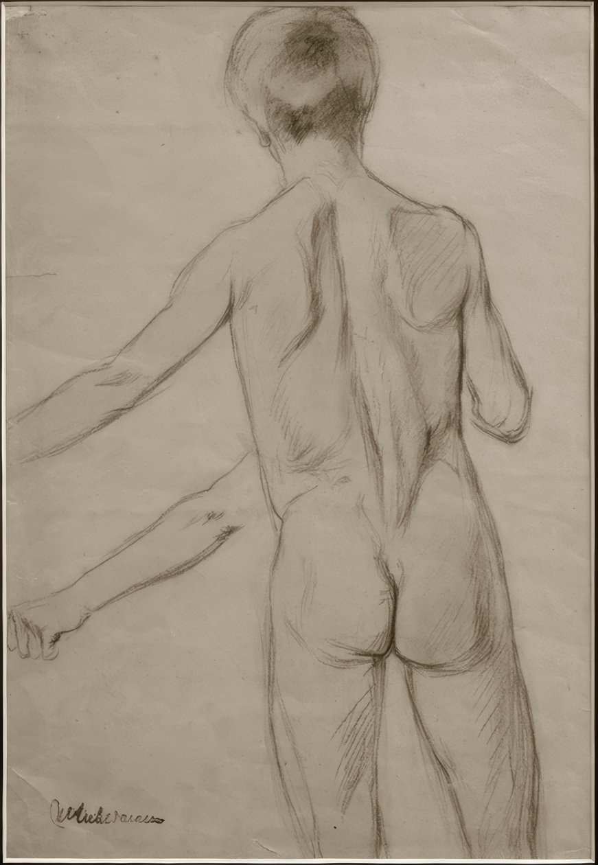 M. Liebermann, Study for the Painting Bathing Boys by Max Liebermann