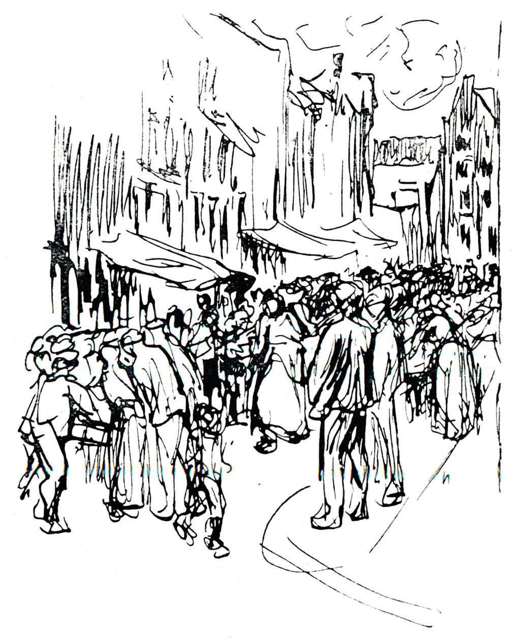 Pen and ink study, c19th century by Max Liebermann