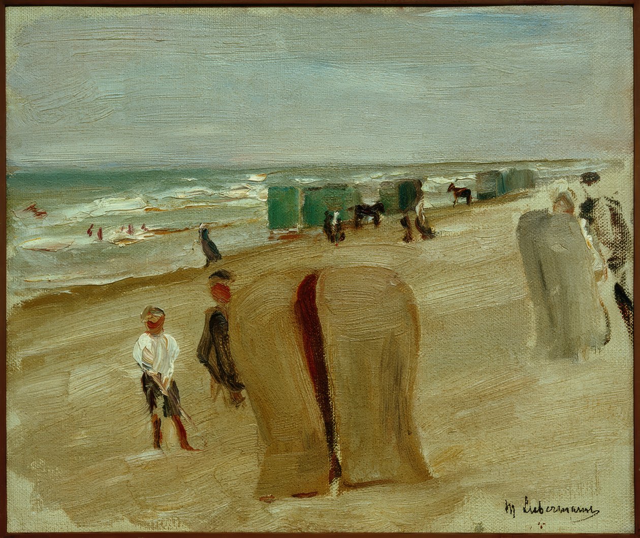 Beach Scene in Noordwijk by Max Liebermann