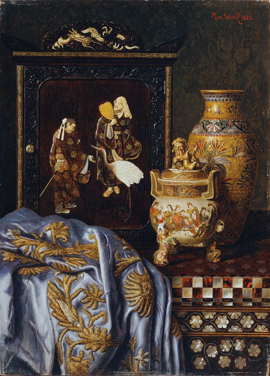 Still Life with Japanese Art Objects by Max Schodl