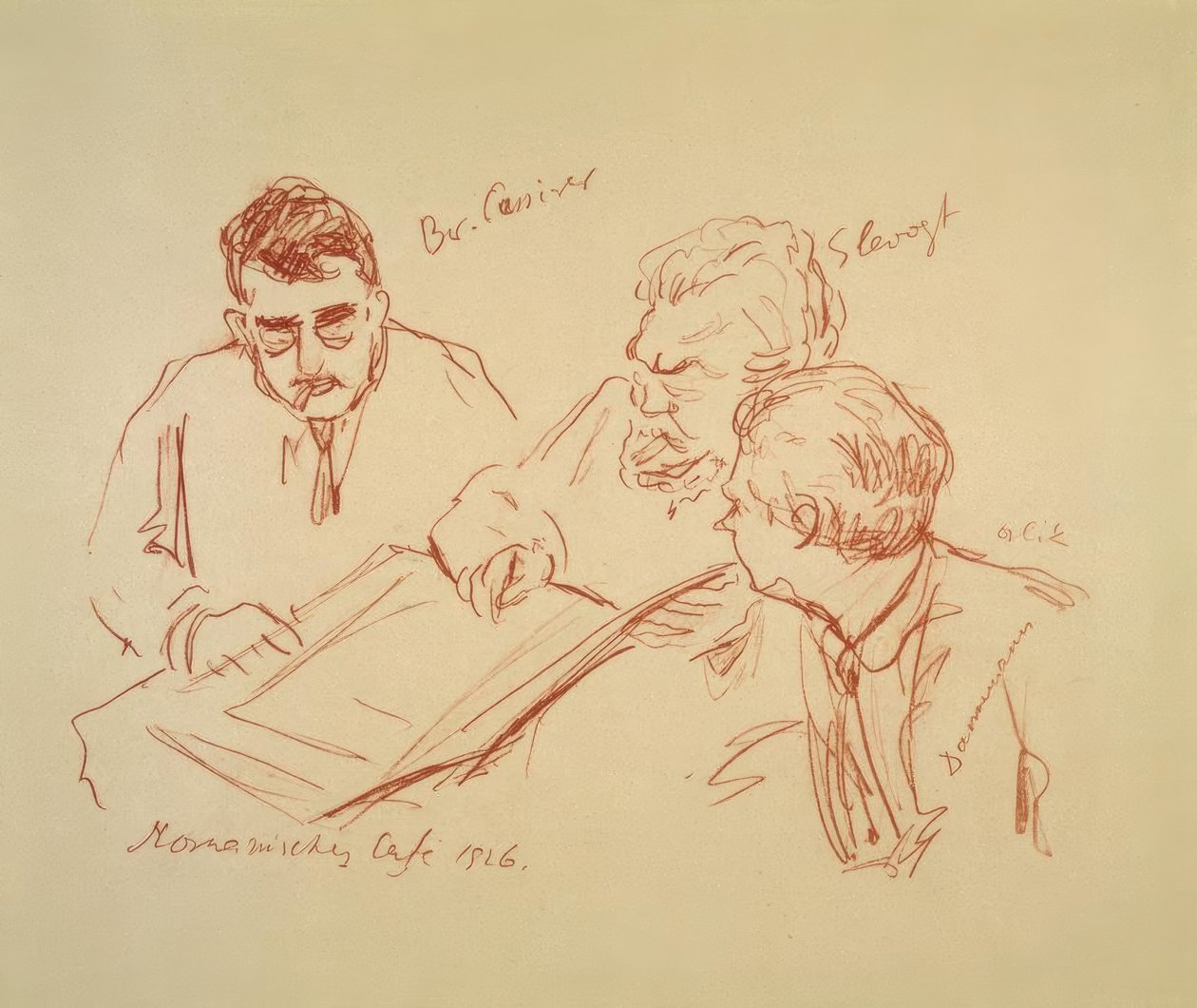Romanesque Café 1926 by Max Slevogt