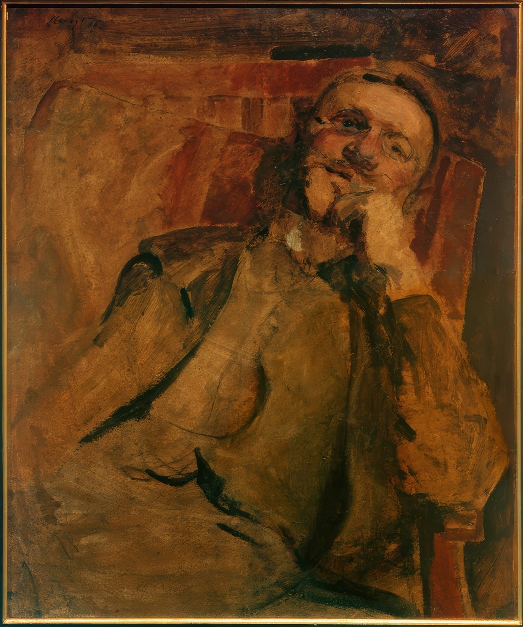 Self-Portrait on the Chair by Max Slevogt