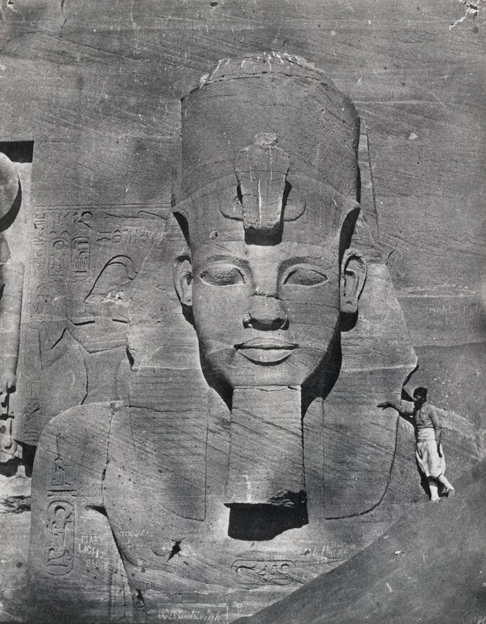 Colossal statue of Ramesses II at Abu Simbel, 1850 by Maxime Du Camp