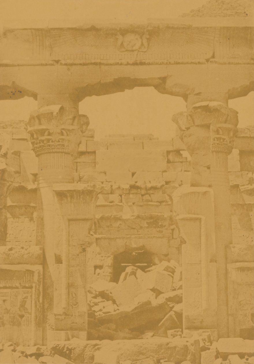 Kalabcheh; Entrance of the Naos by Maxime Du Camp