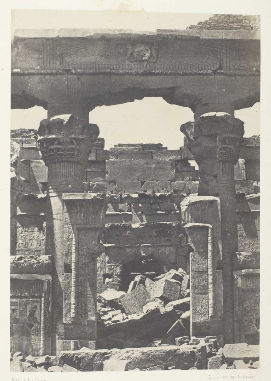 Kalabscheh, Gate of the Pronaos; Nubia by Maxime Du Camp