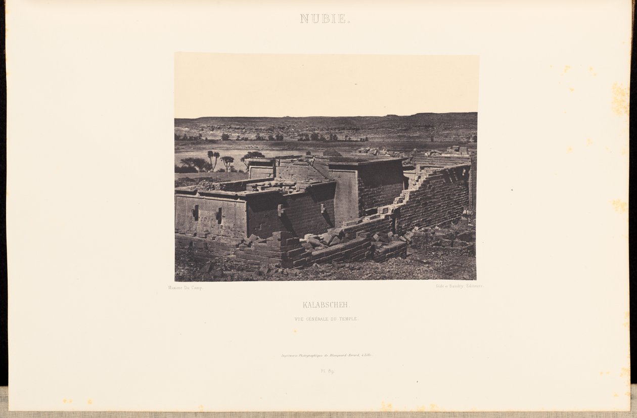 Nubia. Kalabscheh. General View of the Temple by Maxime Du Camp