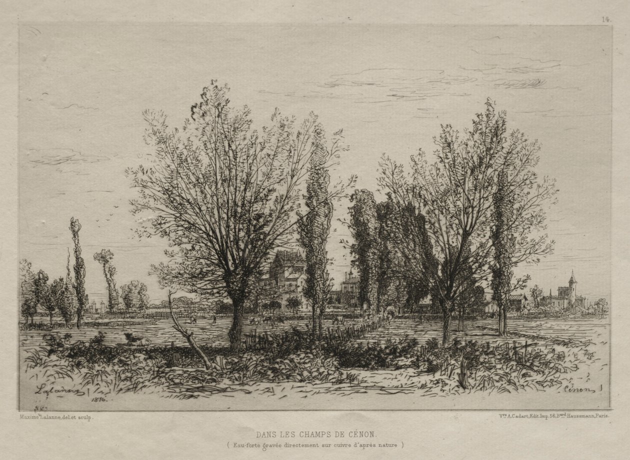 In the Fields of Cénon by Maxime Lalanne