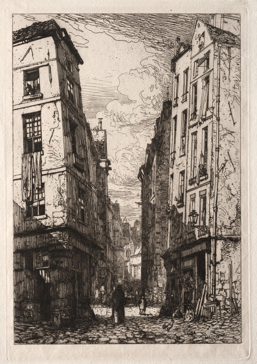 Rue des Marmousets (Old Paris) by Maxime Lalanne