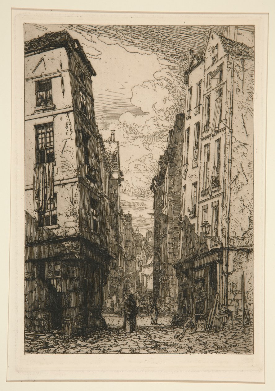 Rue des Marmousets (Old Paris) by Maxime Lalanne