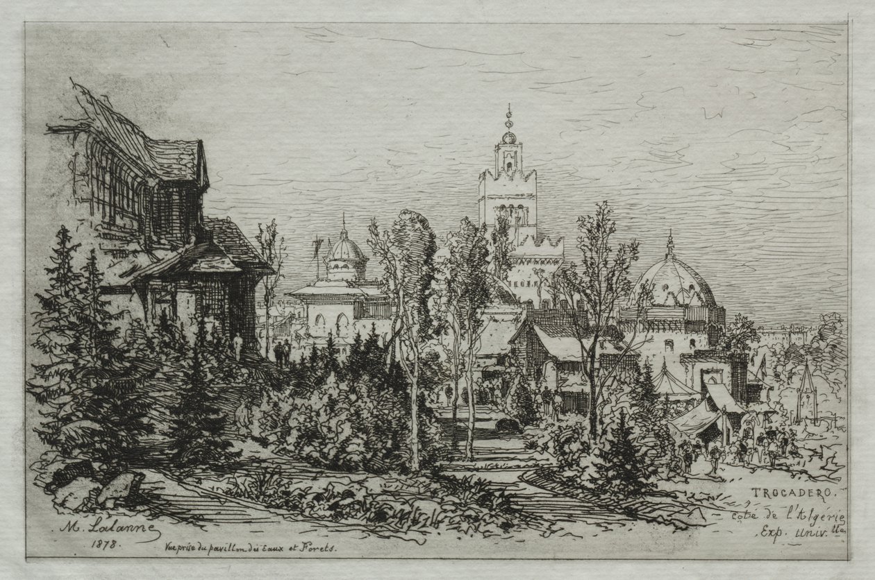 The Algerian Palace at the Trocadero by Maxime Lalanne