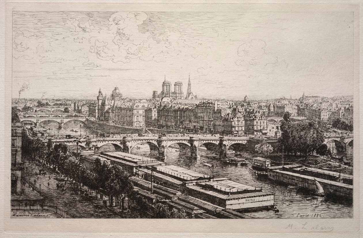 View from the Louvre by Maxime Lalanne