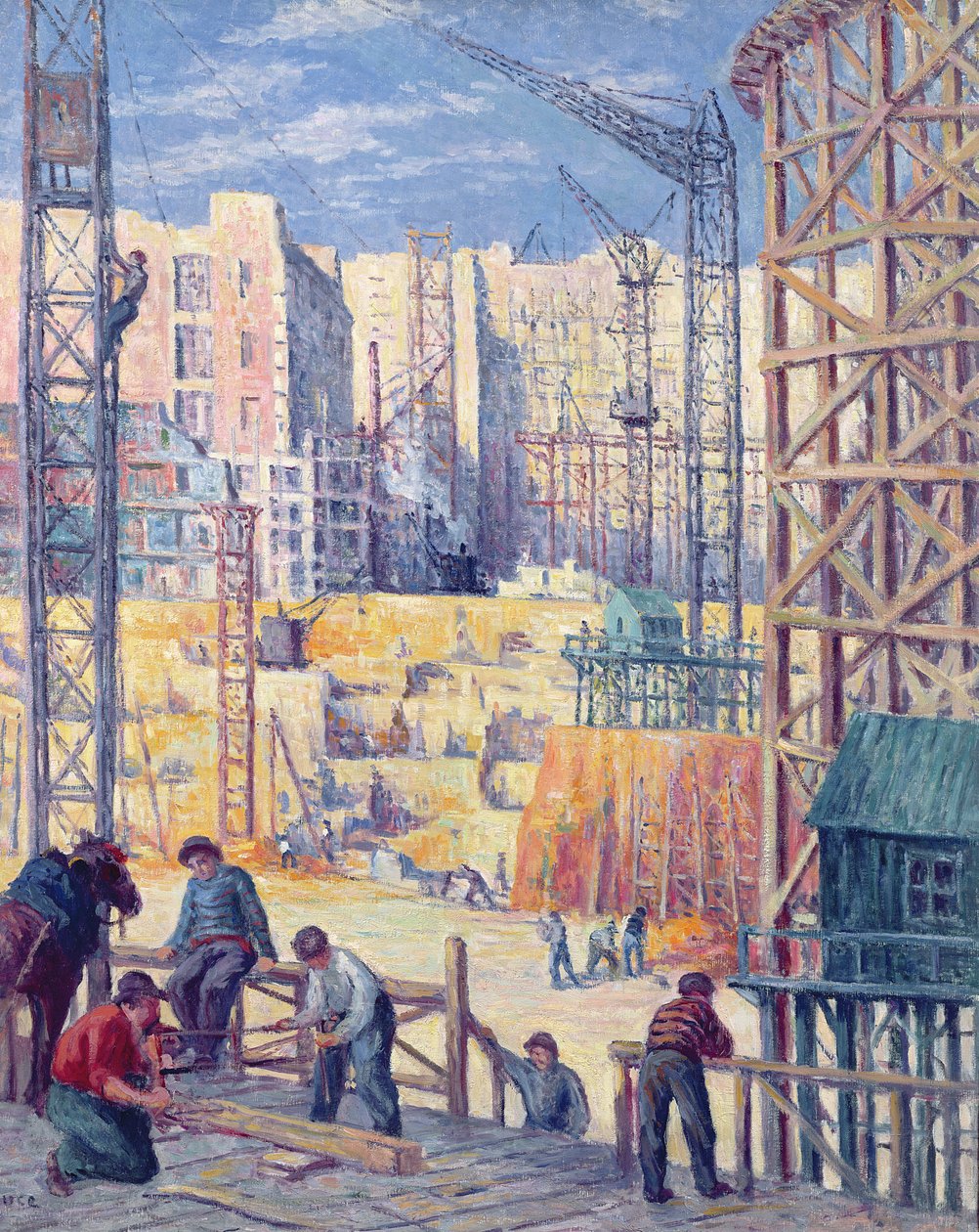 Building Site in Paris, Quai de Passy by Maximilien Luce