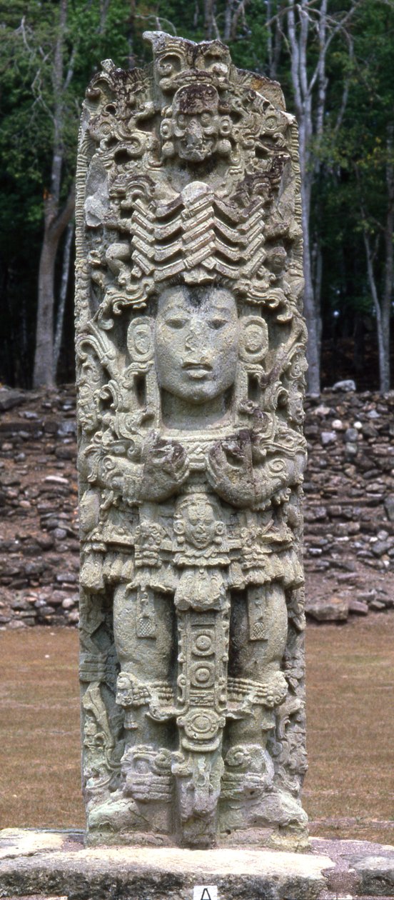 Stela A, Copan, Late Classic Period by Mayan