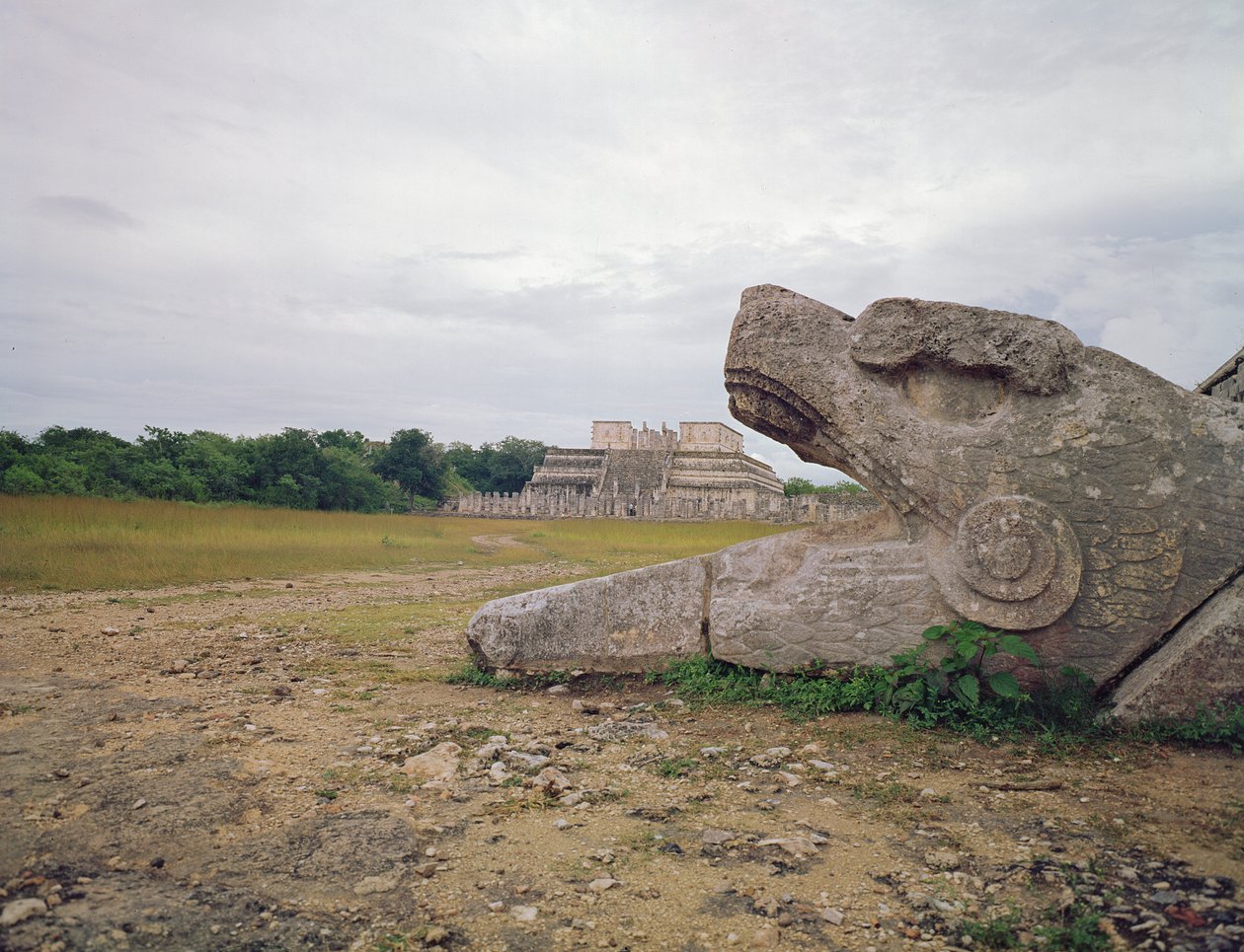 Temple of the Warriors and Serpent Column by Mayan