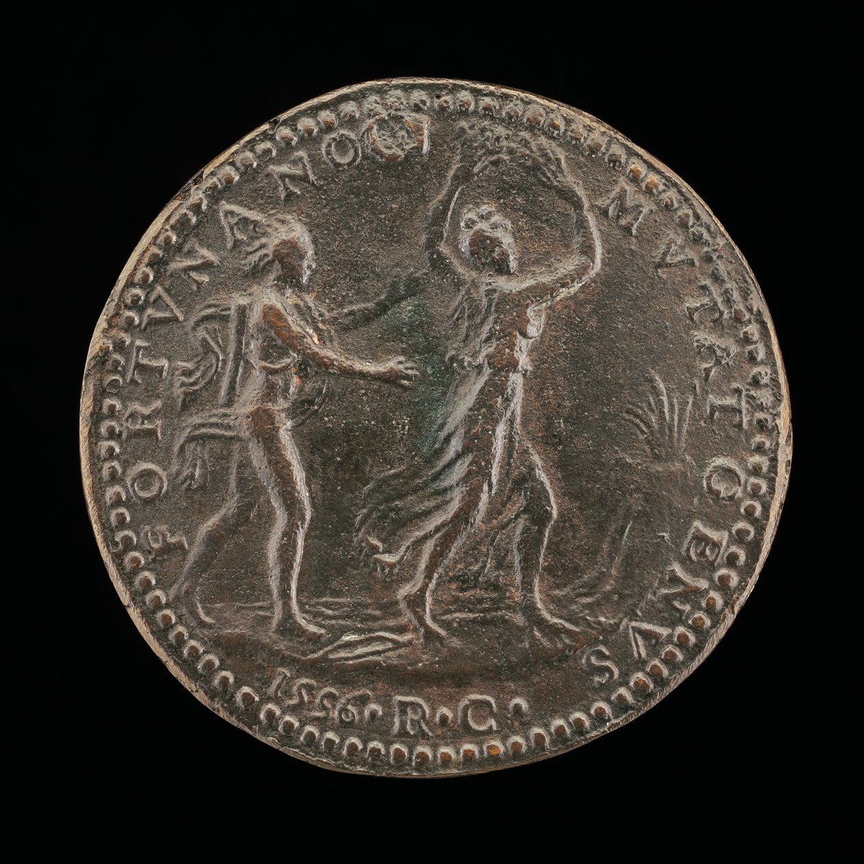 Apollo Pursuing Daphne [reverse], 1556 by Medallist R.C.