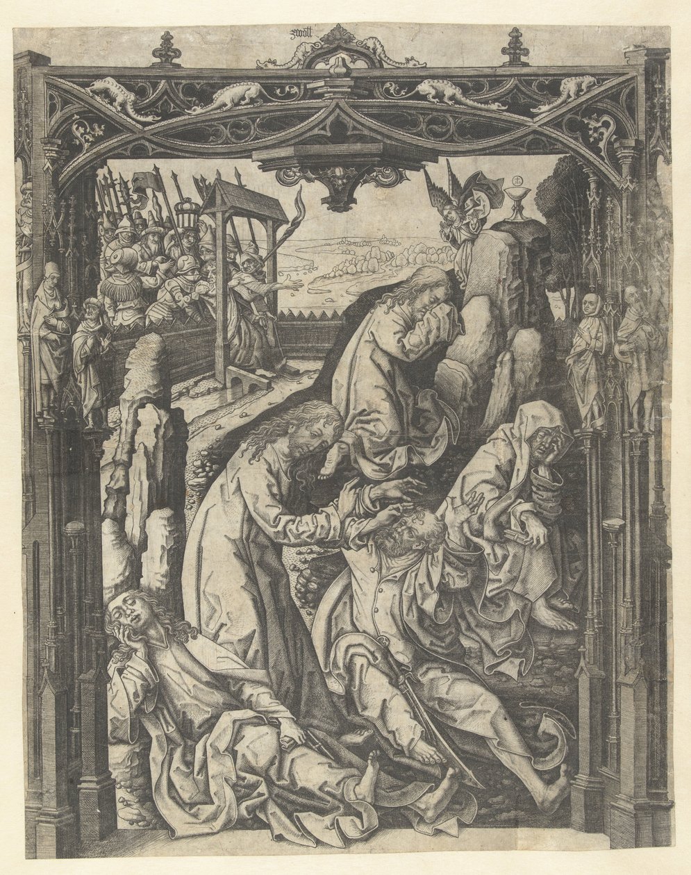 Christ on the Mount of Olives by Meester IAM van Zwoll