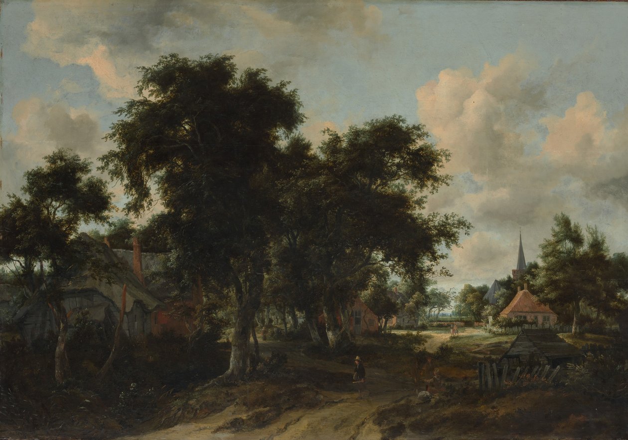 Entrance to a Village by Meindert Hobbema