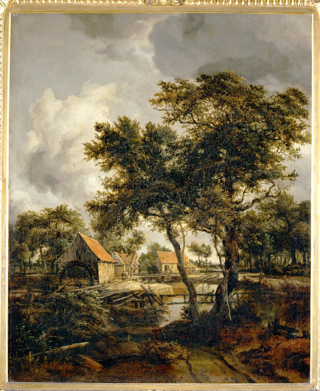 The Watermill by Meindert Hobbema