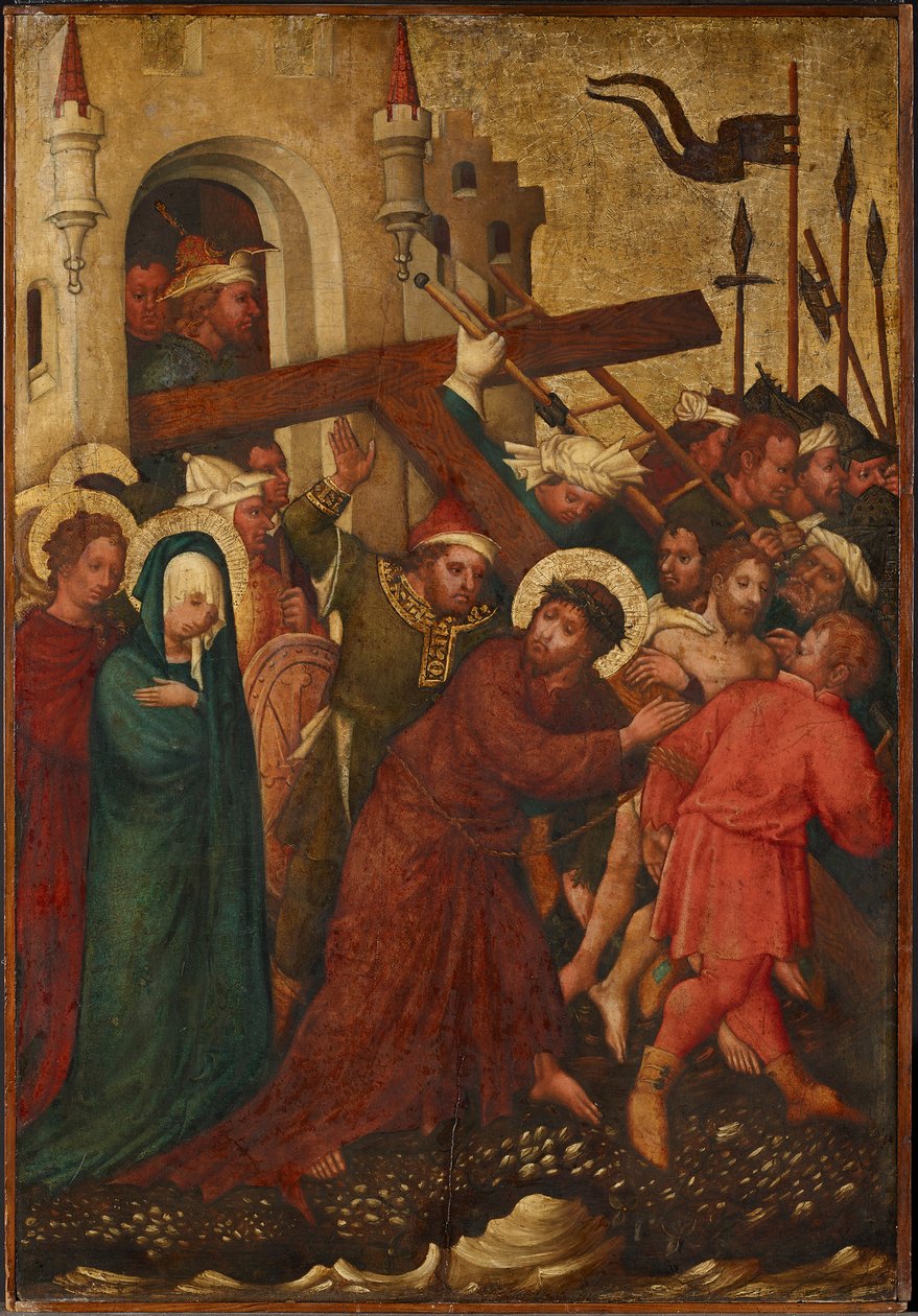 Carrying of the Cross by Christ by Meister der St. Lambrechter Votivtafel