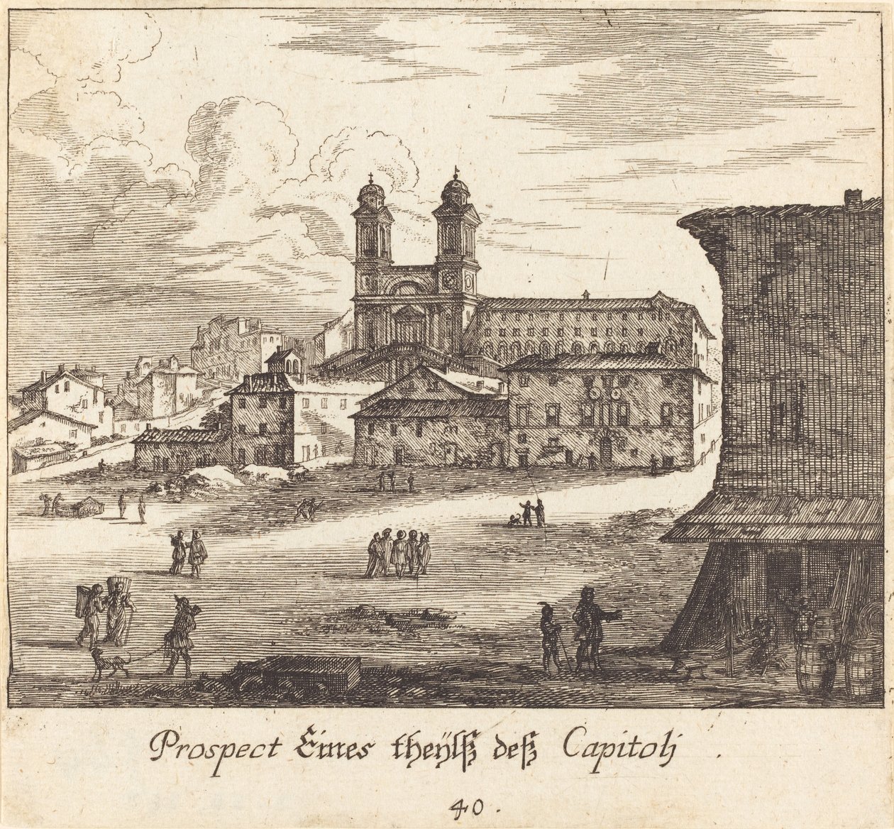 City View by Melchior Küsel after Johann Wilhelm Baur