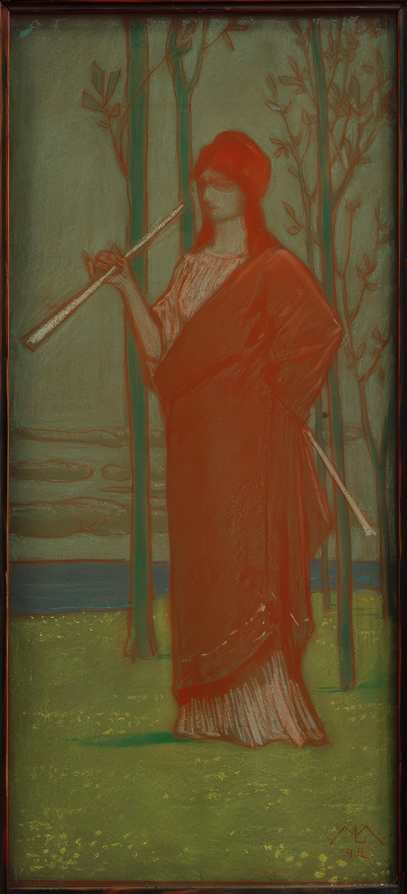 The Muse by the Sea by Melchior Lechter