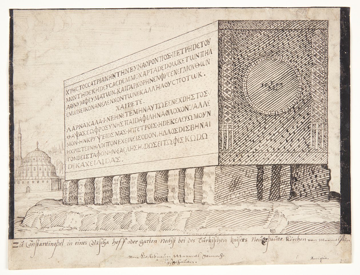 A Sarcophagus in Constantinople by Melchior Lorck