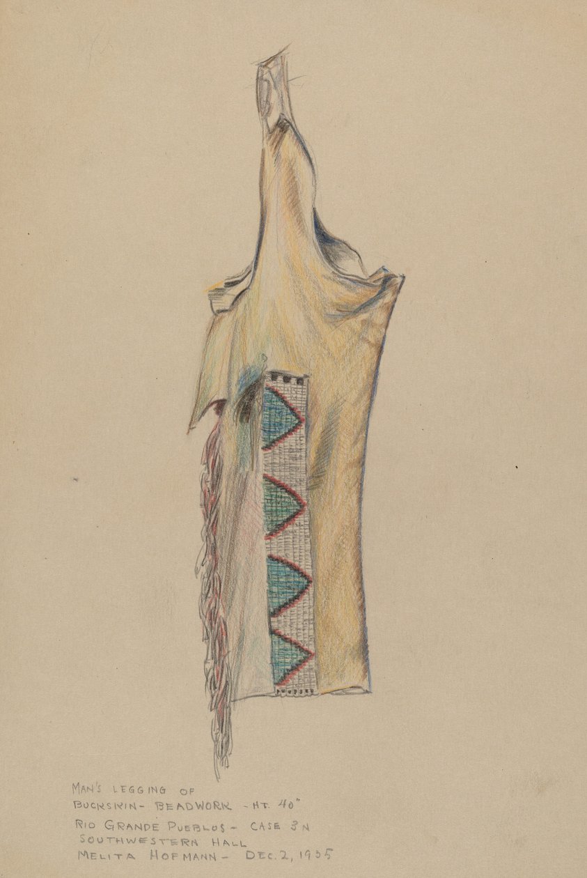 Buckskin Legging with Beadwork by Melita Hofmann