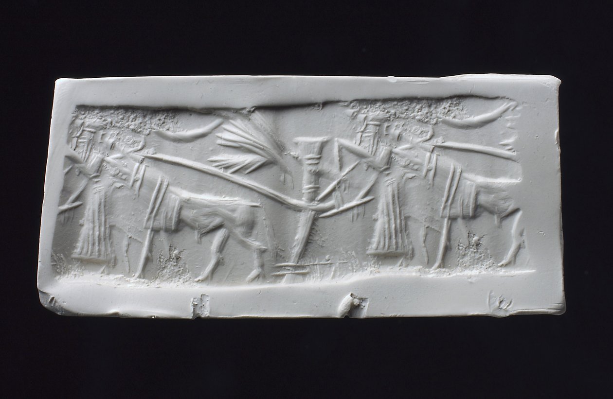 Cylinder Seal Impression, Akkadian by Mesopotamian