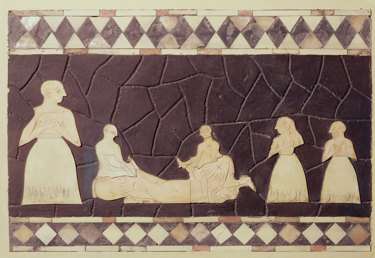 Sacrificial scene by Mesopotamian