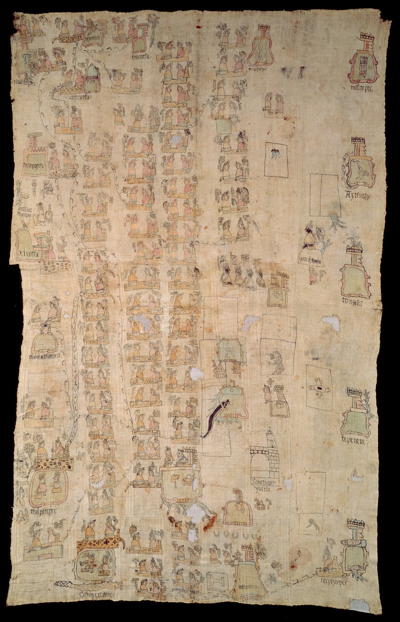 Lienzo of Ihuitlan by Mexican School