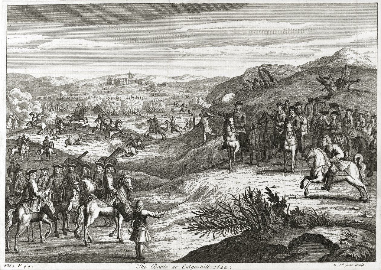The Battle of Edgehill in 1642 by Michael van der Gucht