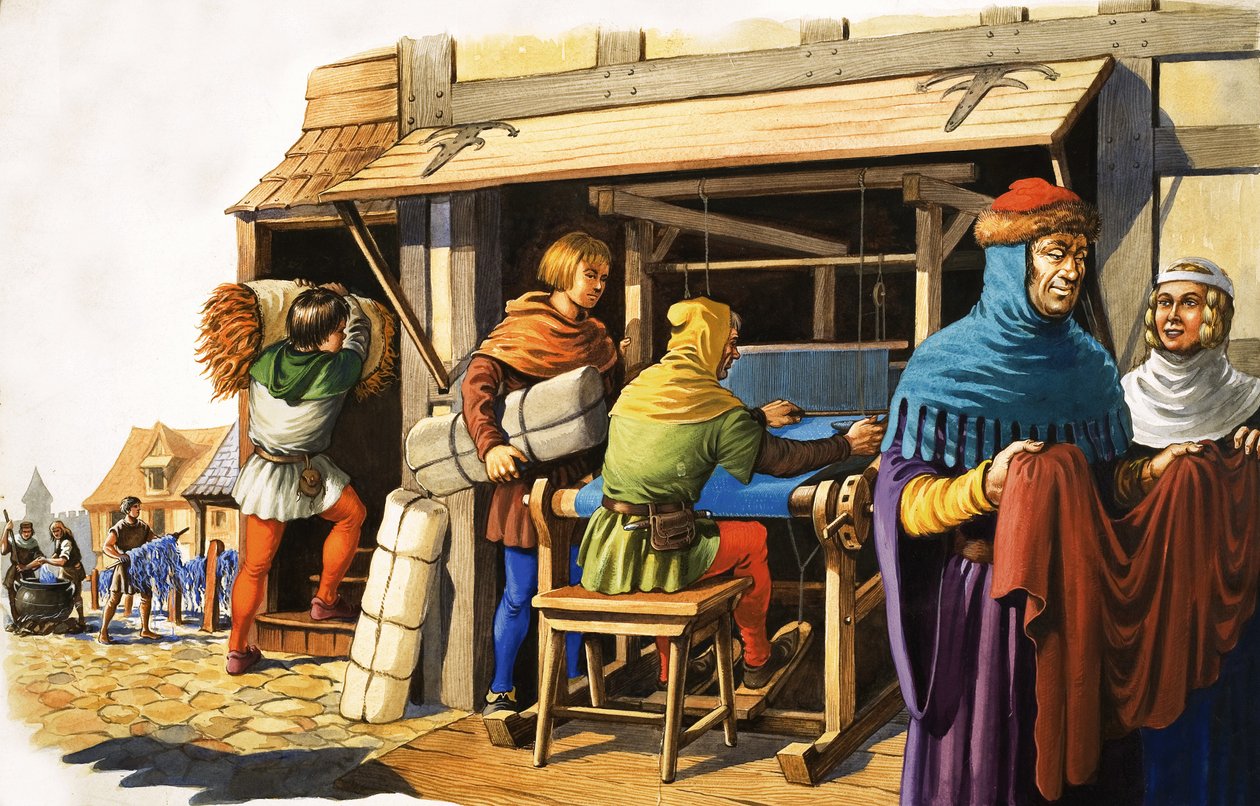 Weaving on a Loom by Michael Godfrey