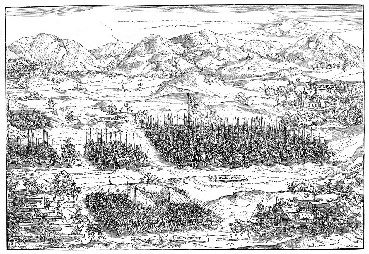 German Mercenaries on the March by Michael Ostendorfer