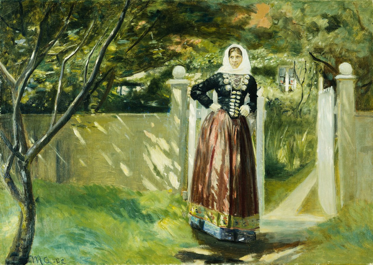 At the Garden Gate by Michael Peter Ancher