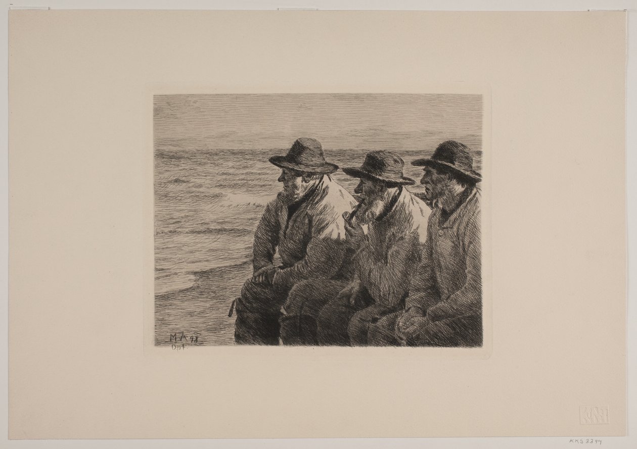 Three Fishermen by Michael Peter Ancher
