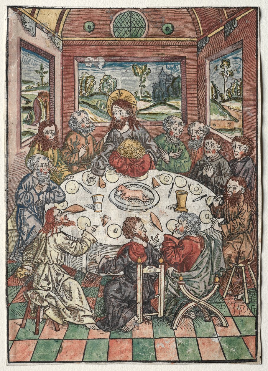 The Last Supper, from Der Schatzbehalter by Michael Wolgemut