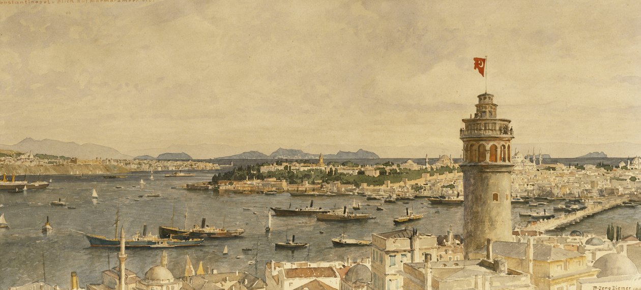 A View of Constantinople from Marmara Sea by Michael Zeno Diemer