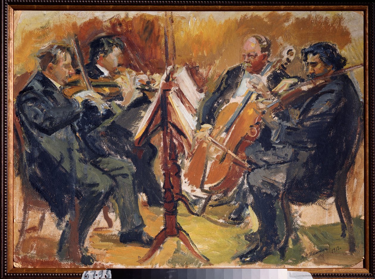 The Czech Quartet of the Composer Sergei Taneyev, 1912 by Michail Fyodorovich Shemyakin